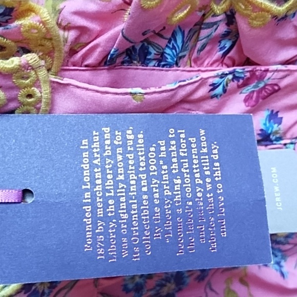 J Crew Liberty Fabric ruffle front blouse size XS - Picture 8 of 10